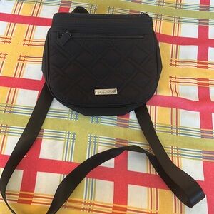 VERA BRADLEY Small Classic Black Front Flap Crossbody Bag